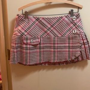 Pink/brown Abercrombie schoolgirl skirt